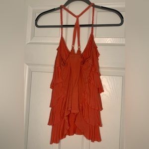 Forever21 Ruffled Top in Coral